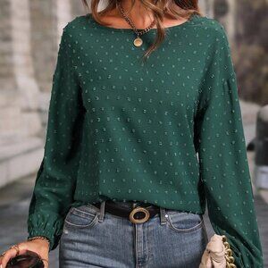 Green Womens Sleeve Blouse